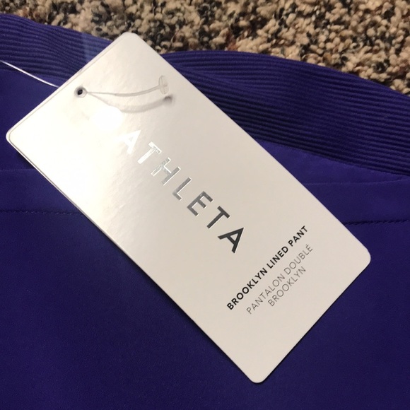 ATHLETA Brooklyn Lined Pant so soft and cozy in purple Size 2 | NWT! - Picture 2 of 7